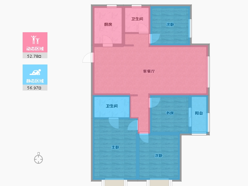 山西省-太原市-当代城MOMA-116.00-户型库-动静分区