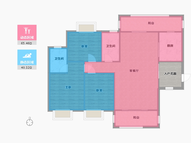 广东省-惠州市-中洲河谷花园-96.00-户型库-动静分区