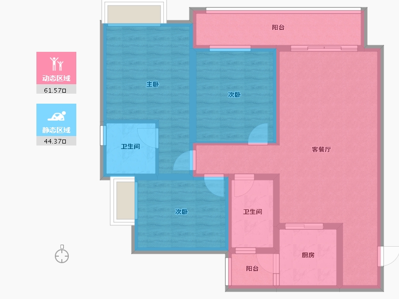 贵州省-铜仁市-棕颐国际城-93.69-户型库-动静分区