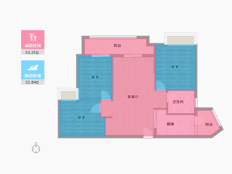 广东省-江门市-建安江山悦-89.00-户型库-动静分区