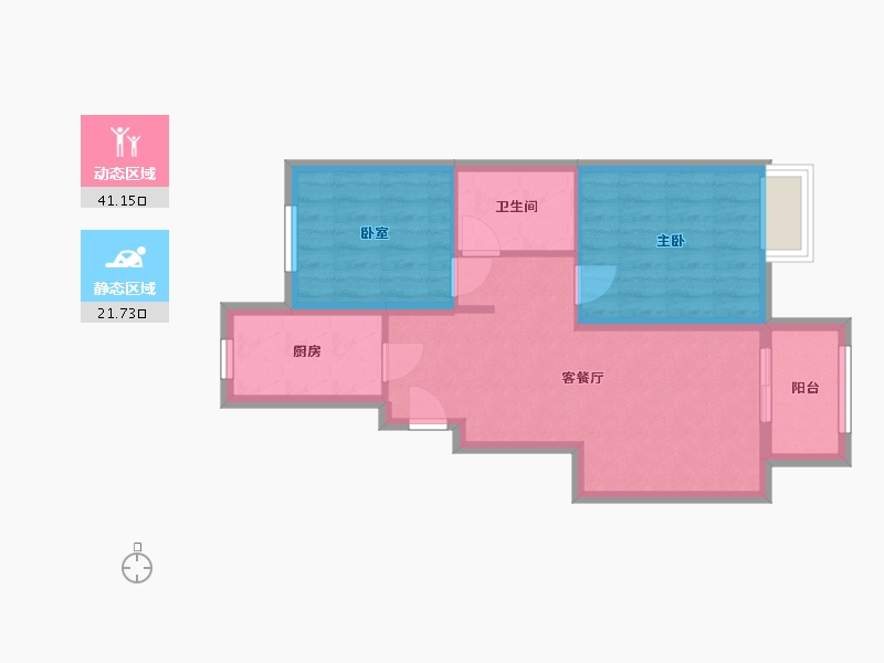 河北省-廊坊市-中海铂悦公馆-64.80-户型库-动静分区