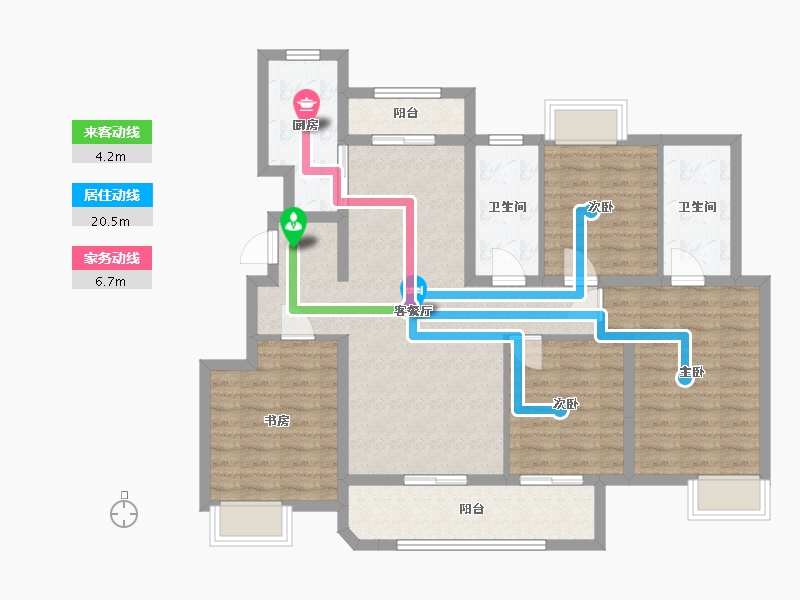 江西省-抚州市-海瑞江山城-104.75-户型库-动静线