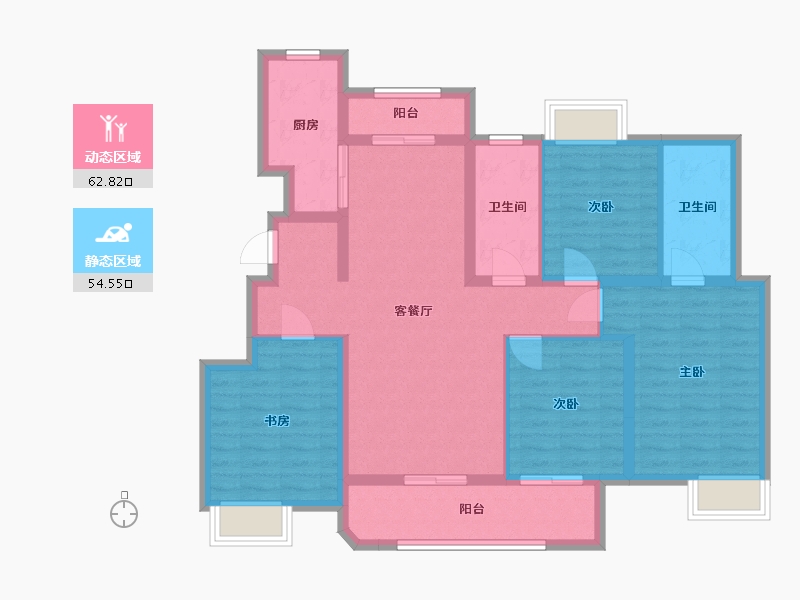 江西省-抚州市-海瑞江山城-104.75-户型库-动静分区