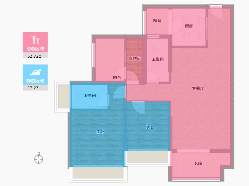 广东省-江门市-星海湾华庭-79.02-户型库-动静分区