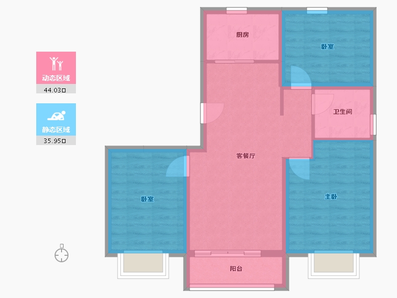 河北省-唐山市-君悦府-80.00-户型库-动静分区