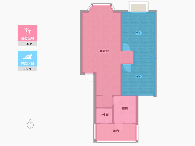 四川省-成都市-紫荆春天-80.00-户型库-动静分区