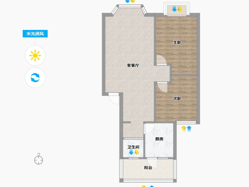 四川省-成都市-紫荆春天-80.00-户型库-采光通风