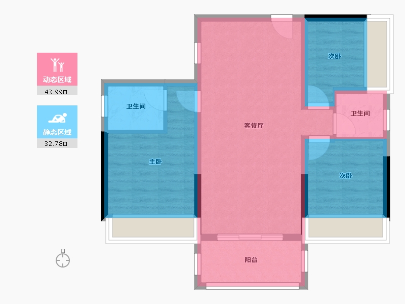 云南省-文山壮族苗族自治州-远达凤凰谷-71.45-户型库-动静分区