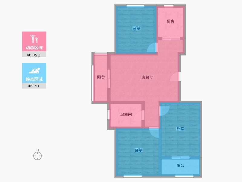 山西省-朔州市-博雅苑小区-94.28-户型库-动静分区