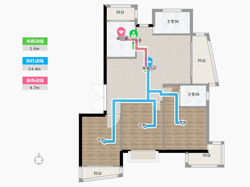 上海-上海市-虹桥新城-120.60-户型库-动静线