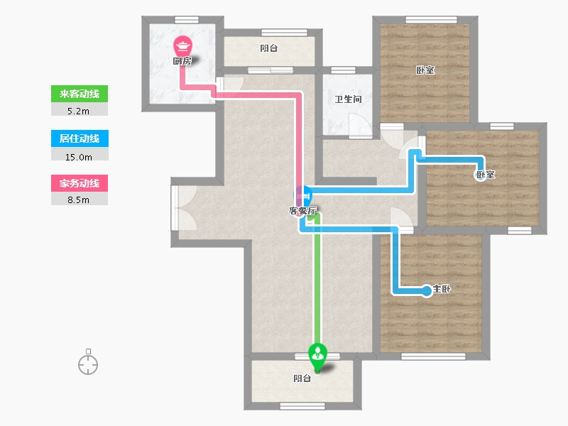 河南省-许昌市-建业森林半岛-93.60-户型库-动静线