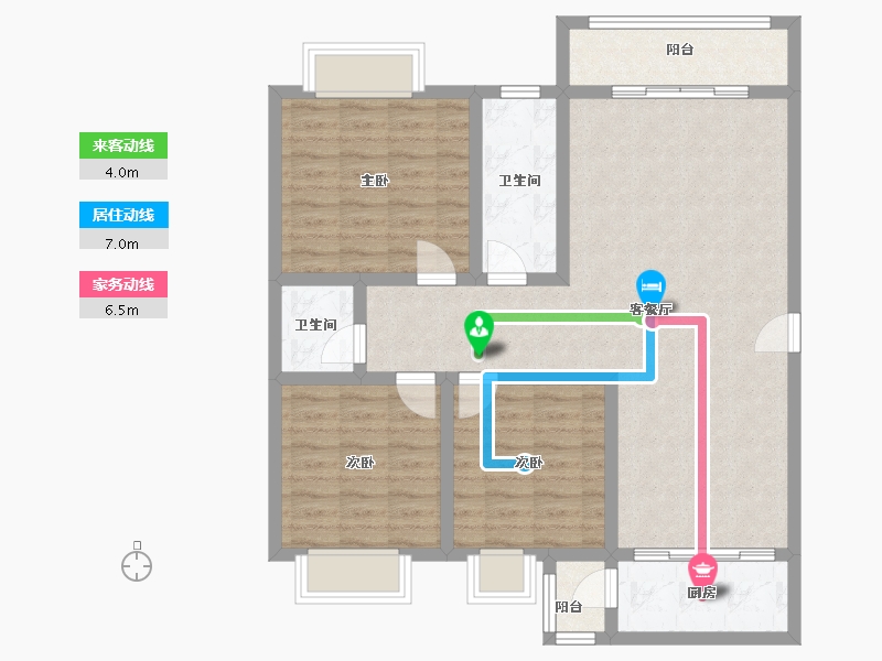 广西壮族自治区-南宁市-龙池新城-97.60-户型库-动静线