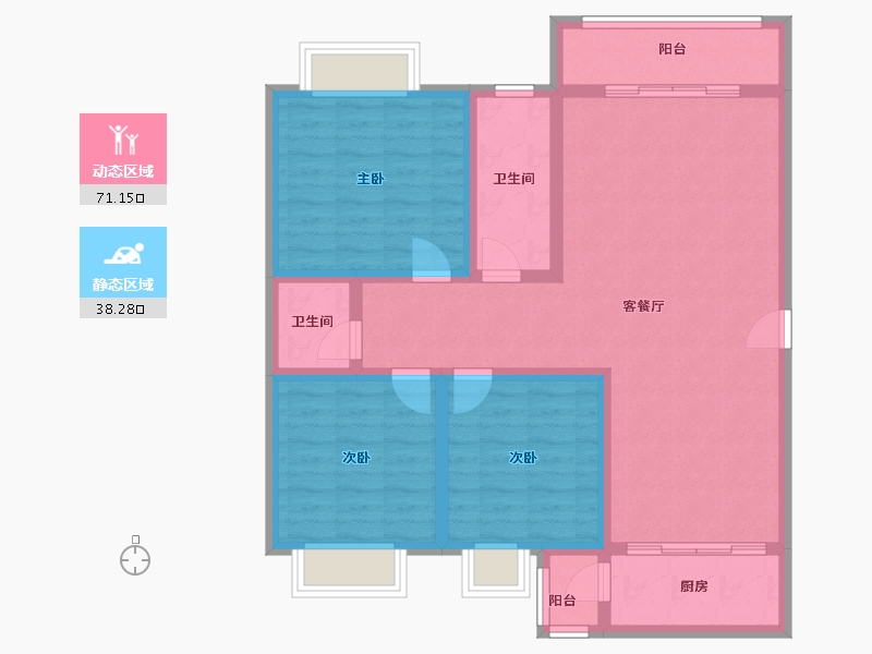 广西壮族自治区-南宁市-龙池新城-97.60-户型库-动静分区