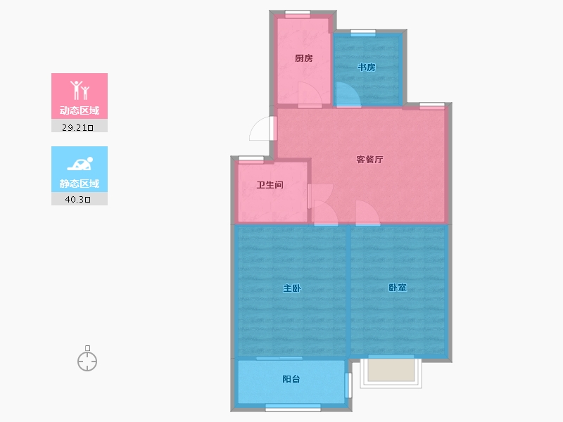 浙江省-嘉兴市-石堰苑-南区-60.80-户型库-动静分区