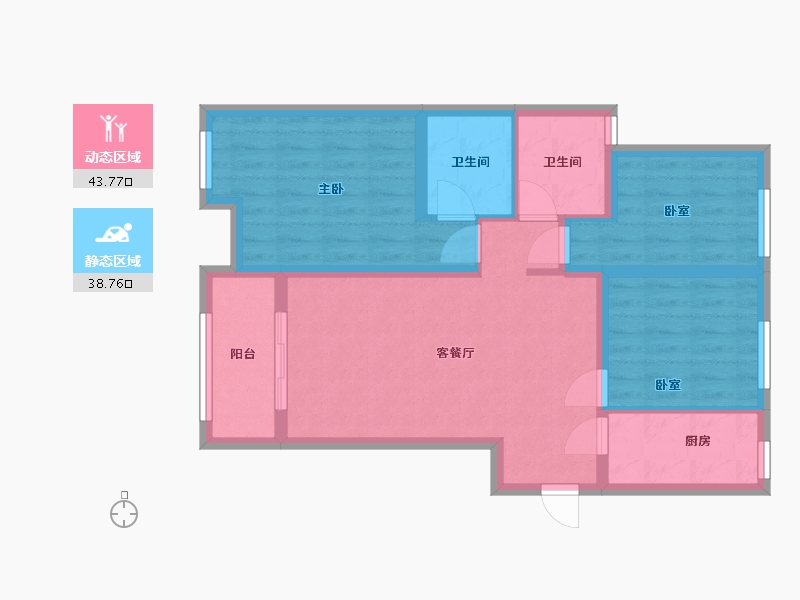 河南省-郑州市-正商汇航佳苑-93.60-户型库-动静分区