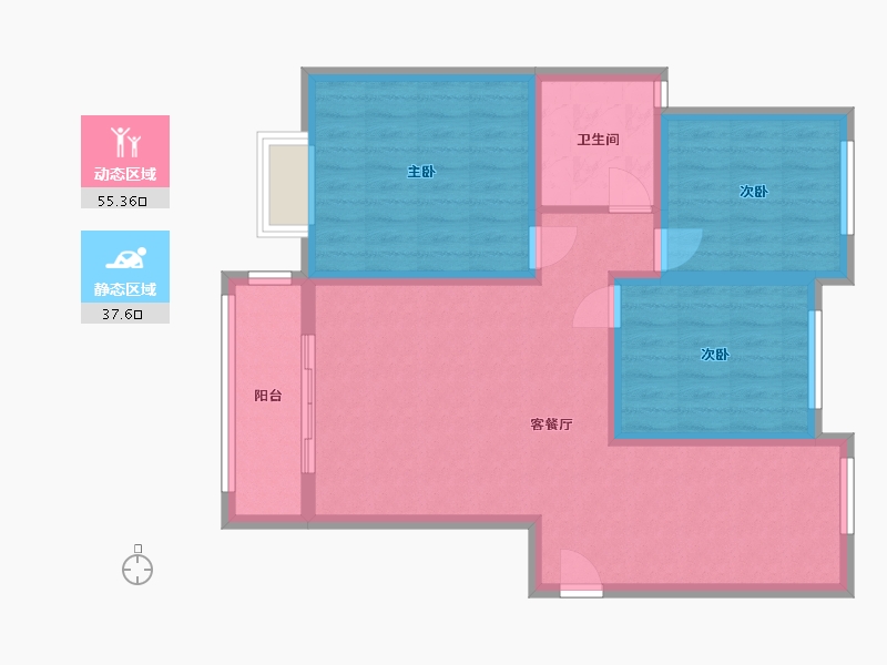 河南省-南阳市-龙腾社区-90.00-户型库-动静分区