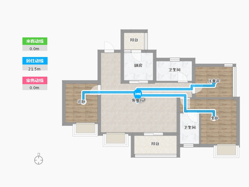 重庆-重庆市-融创文旅城-80.02-户型库-动静线