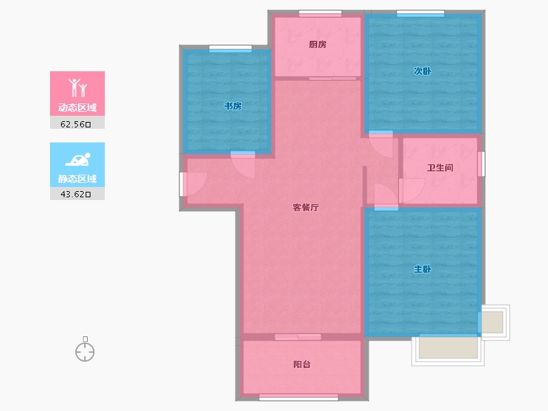 山东省-济宁市-南杨庄回迁小区-95.20-户型库-动静分区