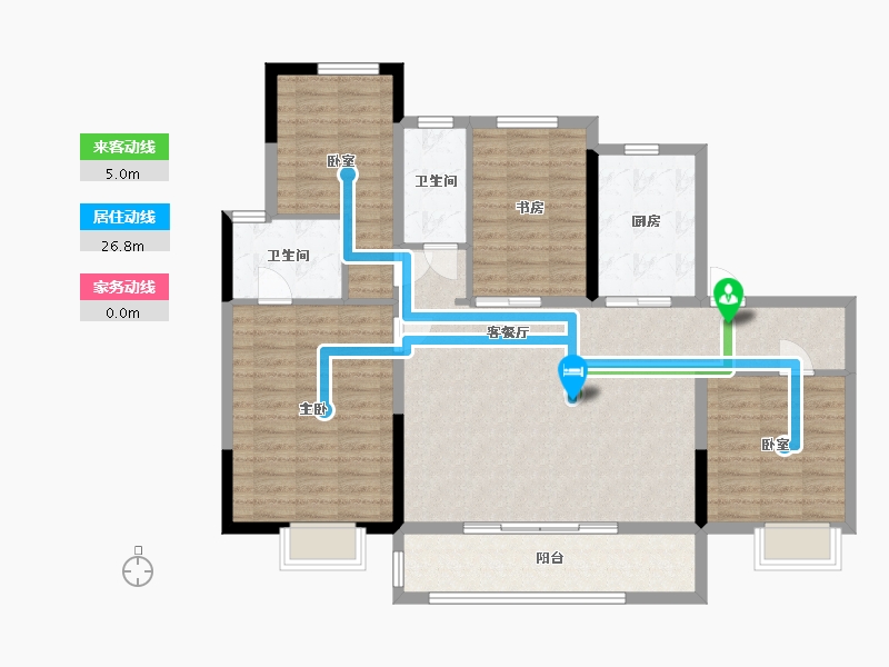 贵州省-遵义市-仁怀碧桂园-112.00-户型库-动静线