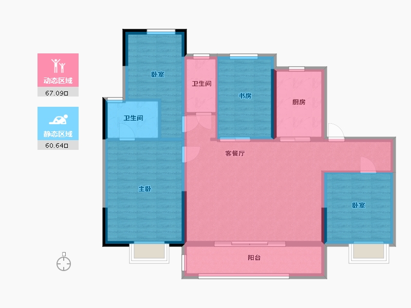 贵州省-遵义市-仁怀碧桂园-112.00-户型库-动静分区