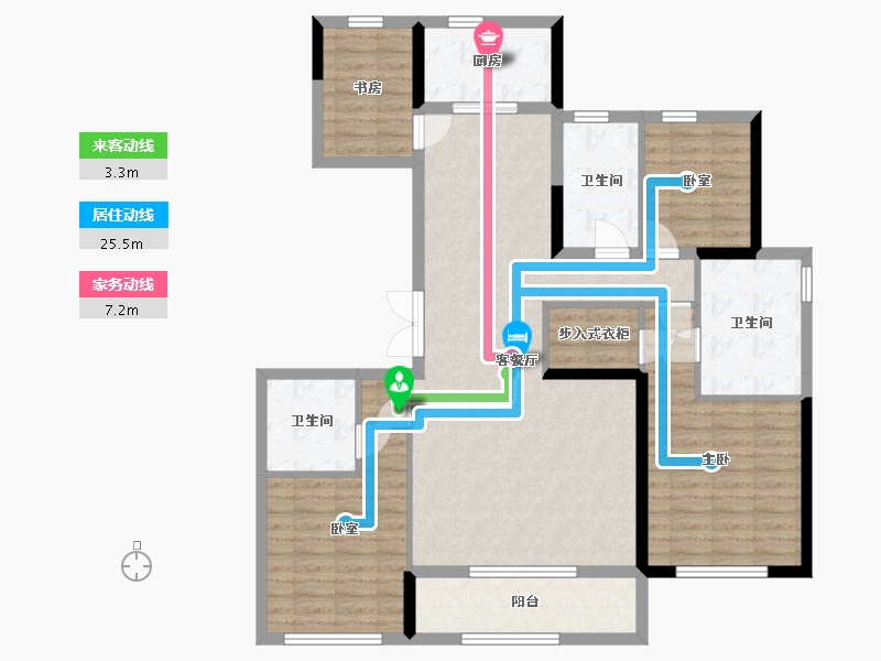 山东省-济南市-杨柳春风-136.00-户型库-动静线