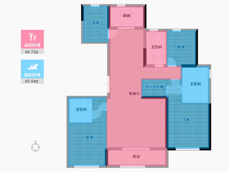 山东省-济南市-杨柳春风-136.00-户型库-动静分区