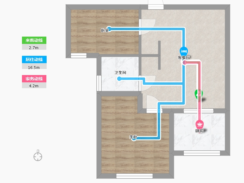 上海-上海市-中冶锦园-49.60-户型库-动静线