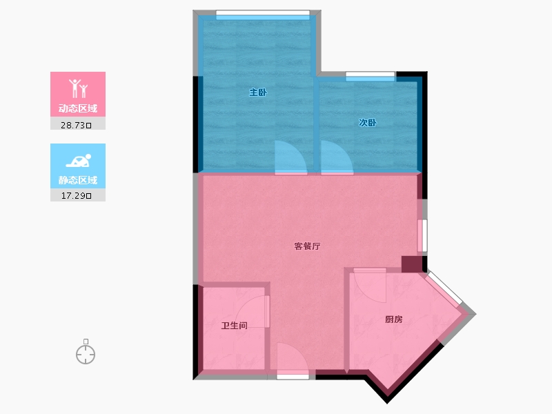 四川省-成都市-昊园江南壹品-49.92-户型库-动静分区