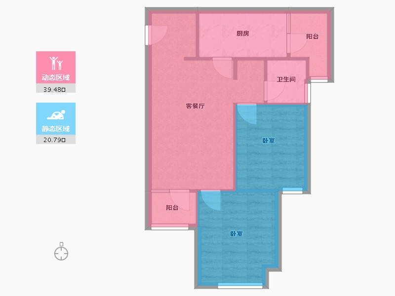 重庆-重庆市-万科金域学府翰林菁华里-54.00-户型库-动静分区