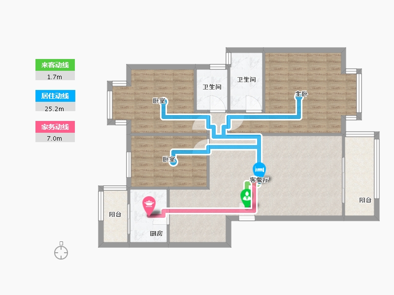 四川省-成都市-芙蓉家苑-二期-97.00-户型库-动静线