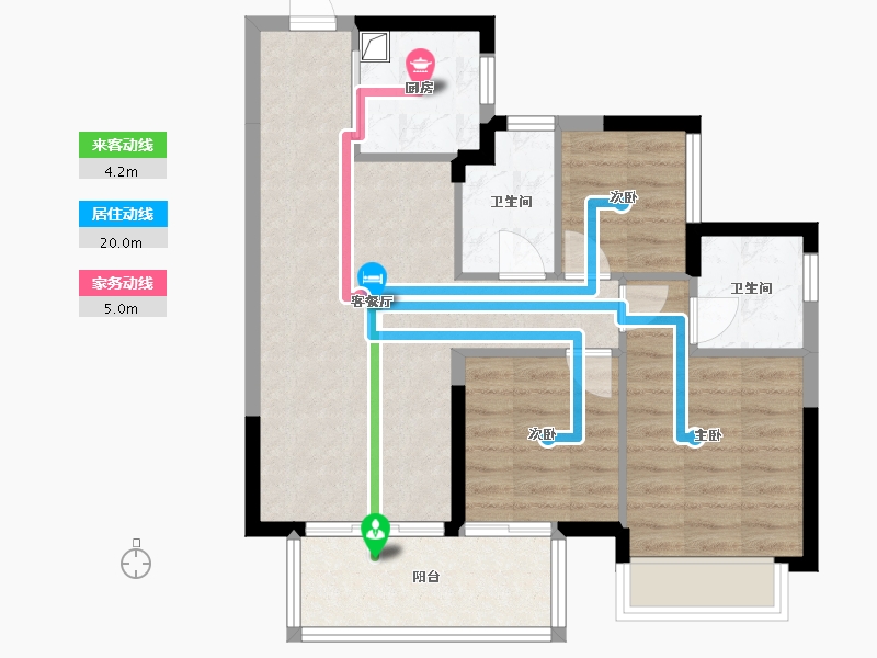 广西壮族自治区-南宁市-龙光玖珑湾-71.20-户型库-动静线