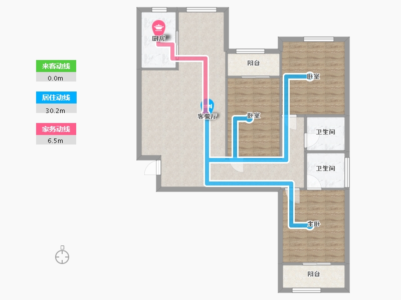 河北省-廊坊市-永祥苑小区-南区-103.12-户型库-动静线