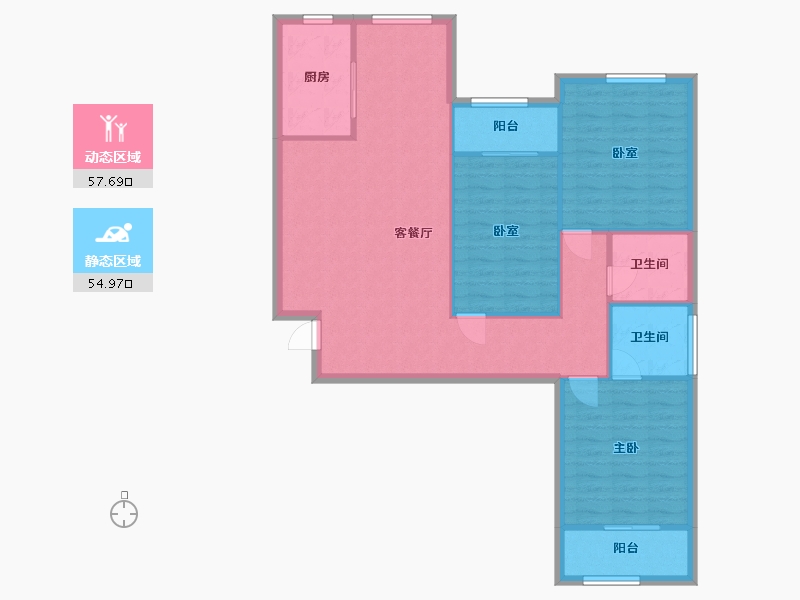 河北省-廊坊市-永祥苑小区-南区-103.12-户型库-动静分区