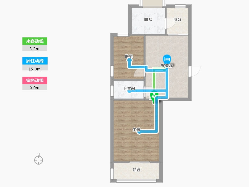 陕西省-西安市-西京社区-62.50-户型库-动静线