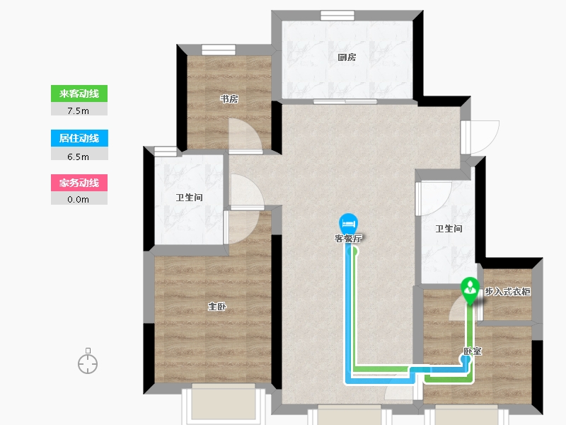 河北省-廊坊市-公园上城-67.00-户型库-动静线