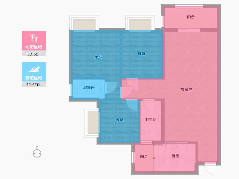 广东省-肇庆市-中源誉峰-79.16-户型库-动静分区