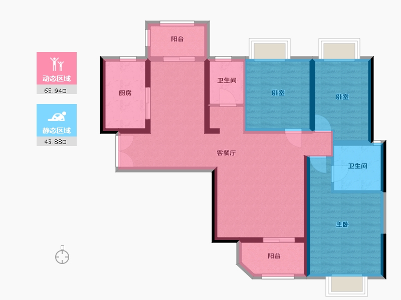 海南省-海口市-安学府-104.80-户型库-动静分区