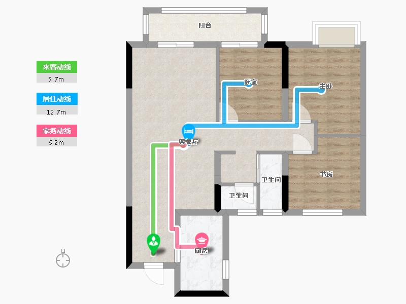 湖北省-武汉市-中建星光城-76.01-户型库-动静线