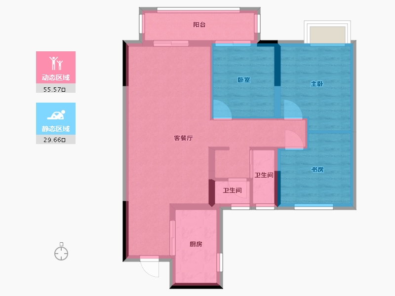 湖北省-武汉市-中建星光城-76.01-户型库-动静分区