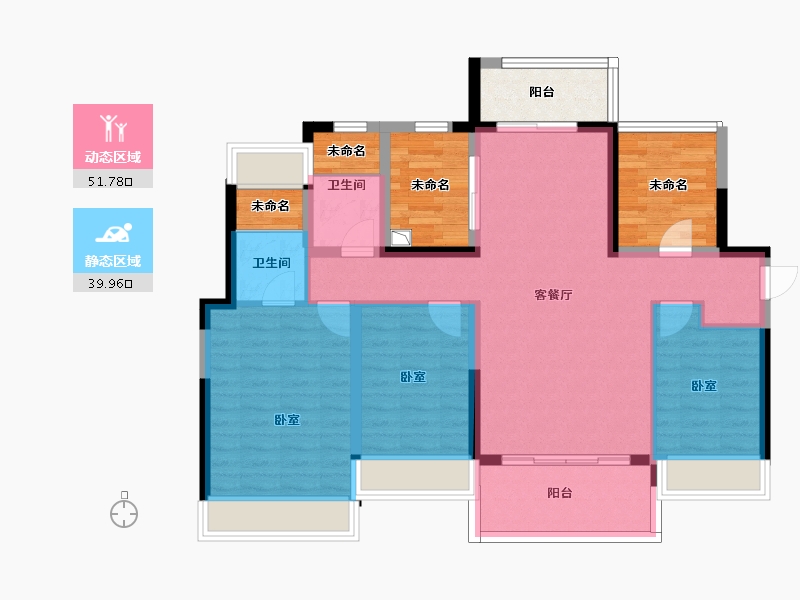 广东省-汕尾市-新城和樾-101.77-户型库-动静分区