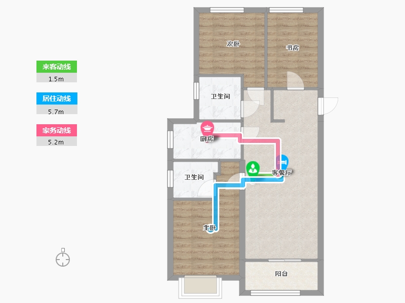 江西省-南昌市-桂雨江南-83.00-户型库-动静线