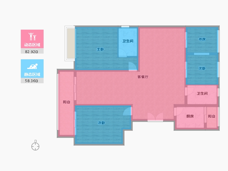 浙江省-温州市-富鸿嘉园-140.00-户型库-动静分区