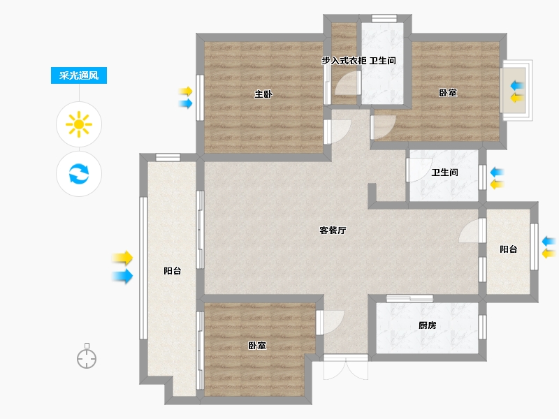 山东省-临沂市-致远海上传奇-104.80-户型库-采光通风