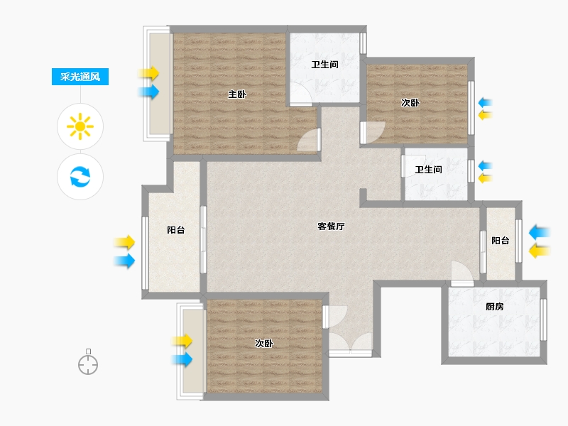 河南省-洛阳市-建业-125.00-户型库-采光通风