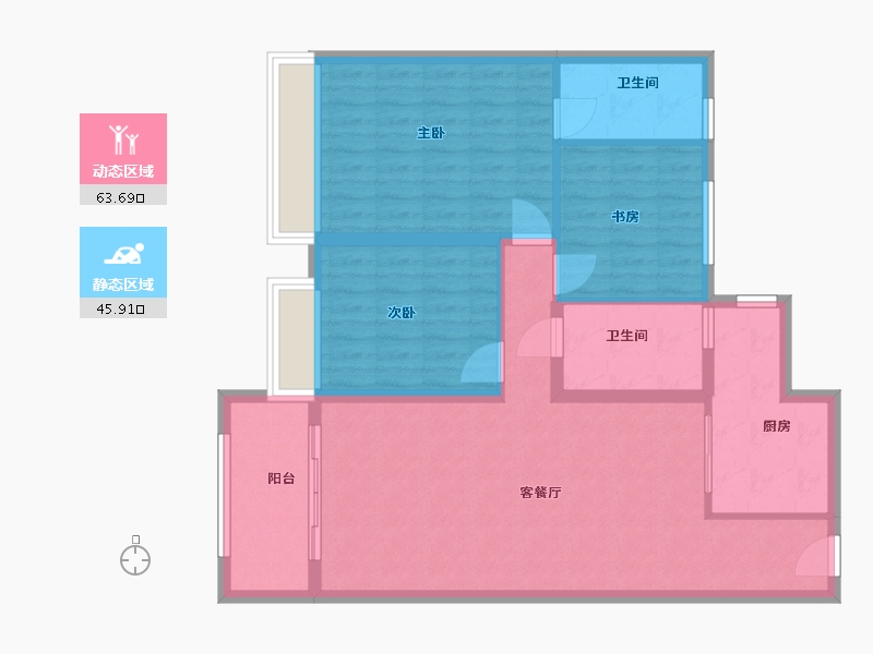 甘肃省-白银市-含锦凤凰湾-99.00-户型库-动静分区