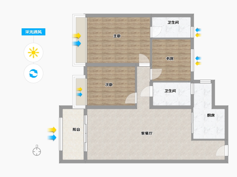 甘肃省-白银市-含锦凤凰湾-99.00-户型库-采光通风