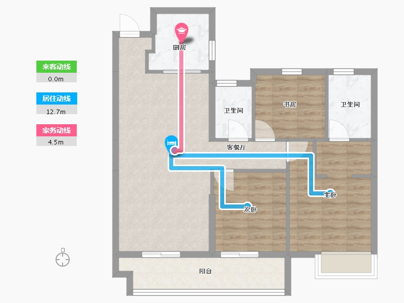 江西省-九江市-天赐人家-86.40-户型库-动静线