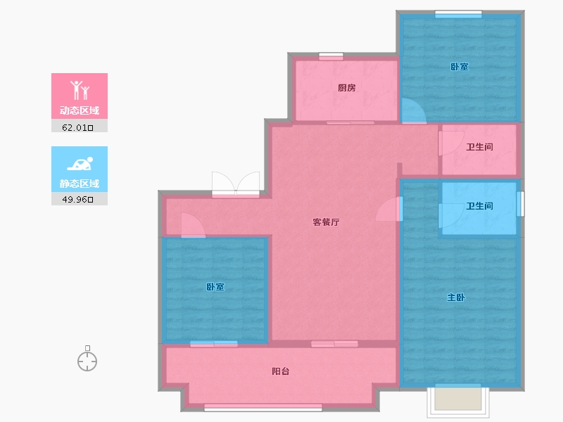 安徽省-芜湖市-通和  世纪之光-101.00-户型库-动静分区