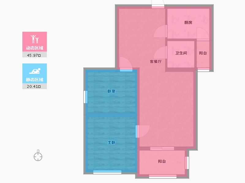 河北省-邢台市-中华福鑫苑-67.52-户型库-动静分区