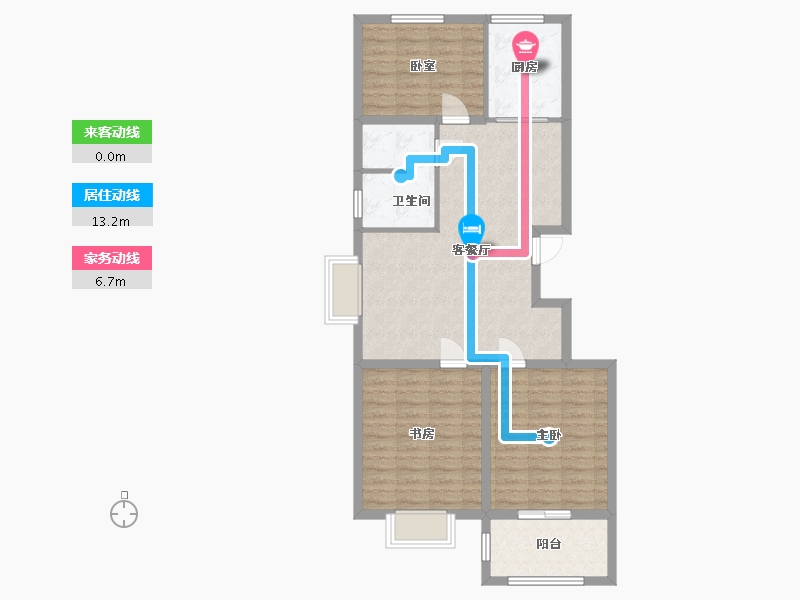 江苏省-盐城市-瑞丰花园-86.40-户型库-动静线